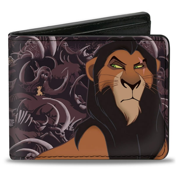 LION KING New Bi-fold Zipper Bill & Card Holder Purse Long Wallet 